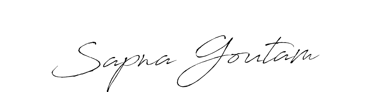 Sapna Goutam stylish signature style. Best Handwritten Sign (Antro_Vectra) for my name. Handwritten Signature Collection Ideas for my name Sapna Goutam. Sapna Goutam signature style 6 images and pictures png