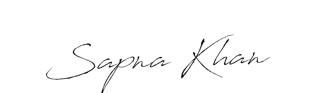 Design your own signature with our free online signature maker. With this signature software, you can create a handwritten (Antro_Vectra) signature for name Sapna Khan. Sapna Khan signature style 6 images and pictures png