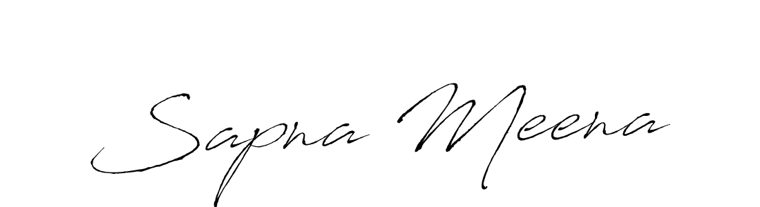 Make a beautiful signature design for name Sapna Meena. With this signature (Antro_Vectra) style, you can create a handwritten signature for free. Sapna Meena signature style 6 images and pictures png
