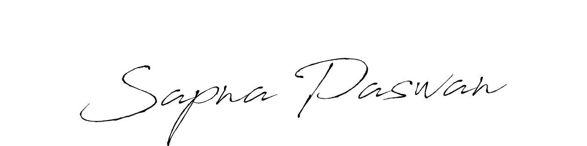 Make a beautiful signature design for name Sapna Paswan. With this signature (Antro_Vectra) style, you can create a handwritten signature for free. Sapna Paswan signature style 6 images and pictures png
