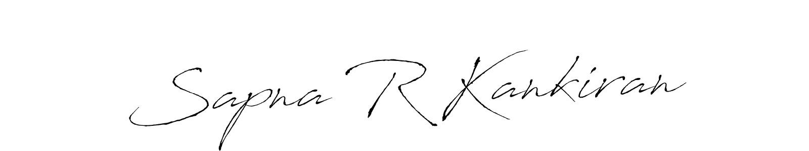 This is the best signature style for the Sapna R Kankiran name. Also you like these signature font (Antro_Vectra). Mix name signature. Sapna R Kankiran signature style 6 images and pictures png