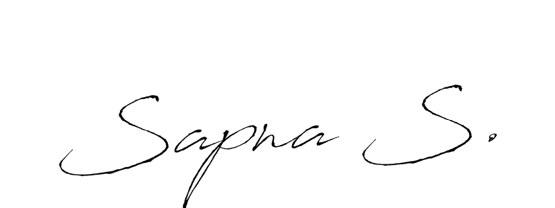 Make a beautiful signature design for name Sapna S.. With this signature (Antro_Vectra) style, you can create a handwritten signature for free. Sapna S. signature style 6 images and pictures png