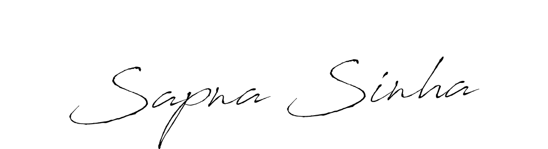 Make a beautiful signature design for name Sapna Sinha. With this signature (Antro_Vectra) style, you can create a handwritten signature for free. Sapna Sinha signature style 6 images and pictures png