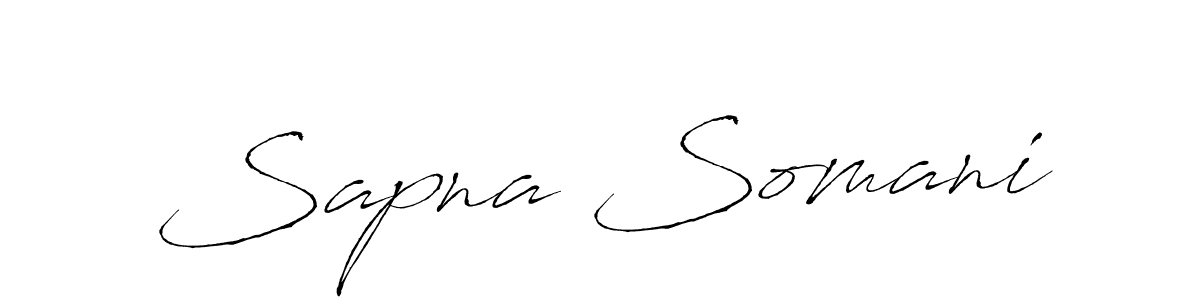 How to make Sapna Somani signature? Antro_Vectra is a professional autograph style. Create handwritten signature for Sapna Somani name. Sapna Somani signature style 6 images and pictures png