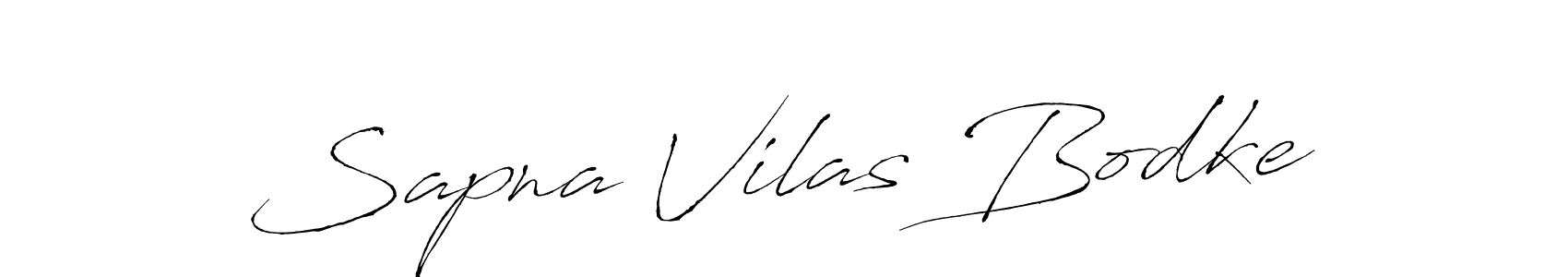 Create a beautiful signature design for name Sapna Vilas Bodke. With this signature (Antro_Vectra) fonts, you can make a handwritten signature for free. Sapna Vilas Bodke signature style 6 images and pictures png