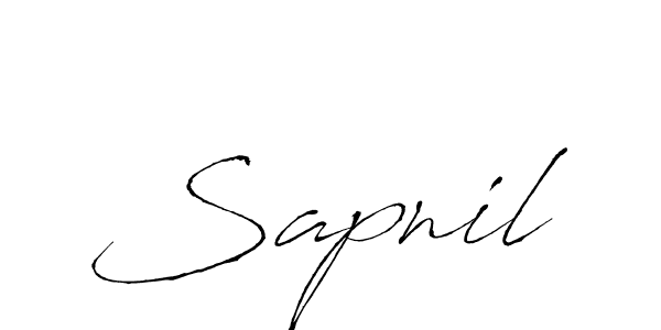 How to make Sapnil name signature. Use Antro_Vectra style for creating short signs online. This is the latest handwritten sign. Sapnil signature style 6 images and pictures png