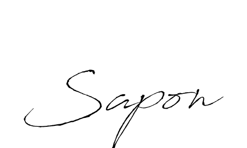 Sapon stylish signature style. Best Handwritten Sign (Antro_Vectra) for my name. Handwritten Signature Collection Ideas for my name Sapon. Sapon signature style 6 images and pictures png