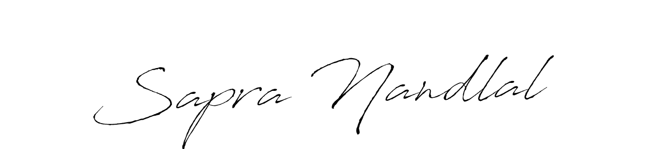 The best way (Antro_Vectra) to make a short signature is to pick only two or three words in your name. The name Sapra Nandlal include a total of six letters. For converting this name. Sapra Nandlal signature style 6 images and pictures png