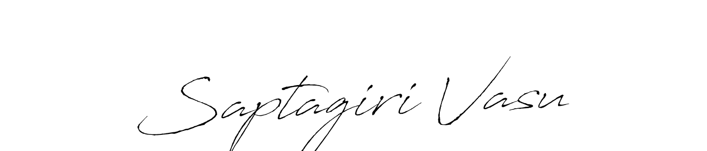 Create a beautiful signature design for name Saptagiri Vasu. With this signature (Antro_Vectra) fonts, you can make a handwritten signature for free. Saptagiri Vasu signature style 6 images and pictures png