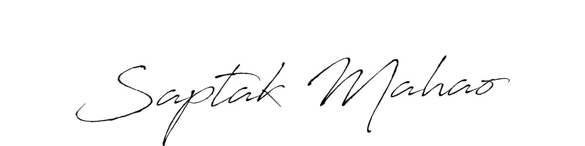 Also we have Saptak Mahao name is the best signature style. Create professional handwritten signature collection using Antro_Vectra autograph style. Saptak Mahao signature style 6 images and pictures png