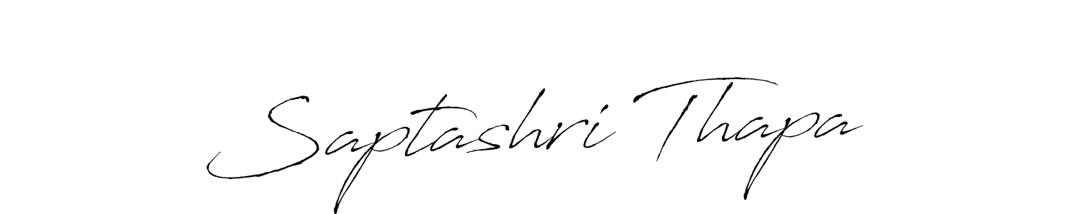 How to make Saptashri Thapa name signature. Use Antro_Vectra style for creating short signs online. This is the latest handwritten sign. Saptashri Thapa signature style 6 images and pictures png