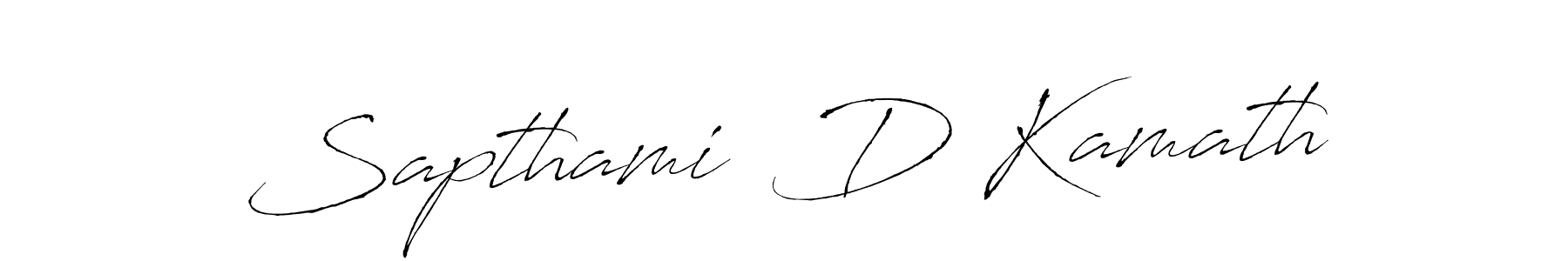 Also You can easily find your signature by using the search form. We will create Sapthami  D Kamath name handwritten signature images for you free of cost using Antro_Vectra sign style. Sapthami  D Kamath signature style 6 images and pictures png