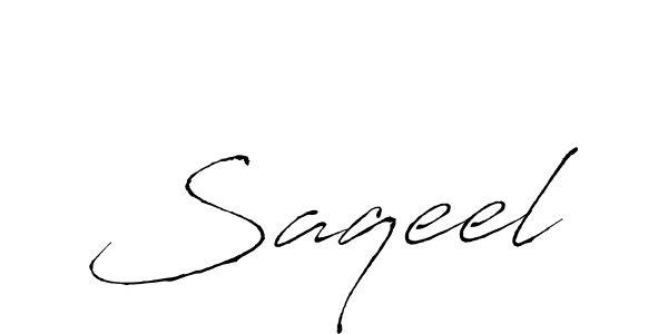 Make a beautiful signature design for name Saqeel. With this signature (Antro_Vectra) style, you can create a handwritten signature for free. Saqeel signature style 6 images and pictures png