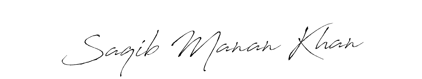 Design your own signature with our free online signature maker. With this signature software, you can create a handwritten (Antro_Vectra) signature for name Saqib Manan Khan. Saqib Manan Khan signature style 6 images and pictures png