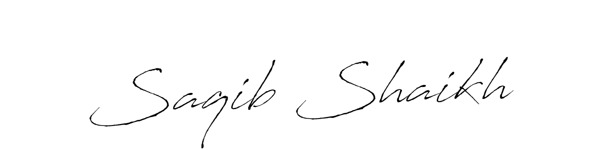 How to make Saqib Shaikh name signature. Use Antro_Vectra style for creating short signs online. This is the latest handwritten sign. Saqib Shaikh signature style 6 images and pictures png