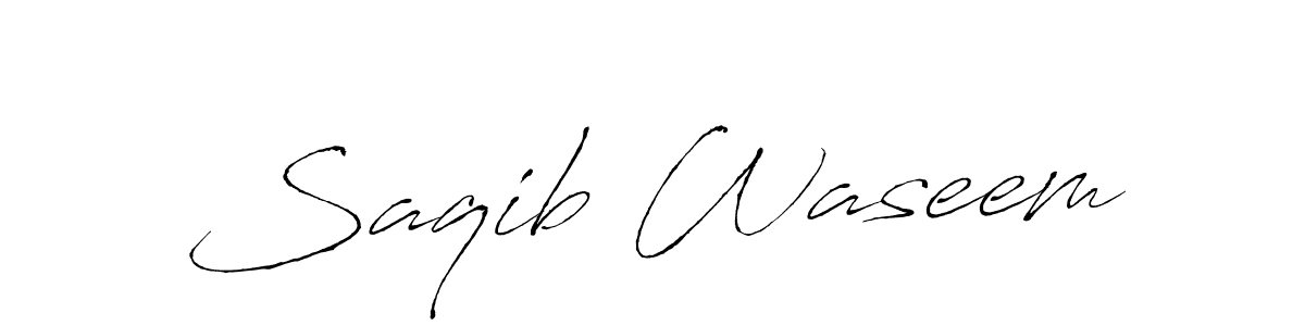 How to make Saqib Waseem name signature. Use Antro_Vectra style for creating short signs online. This is the latest handwritten sign. Saqib Waseem signature style 6 images and pictures png