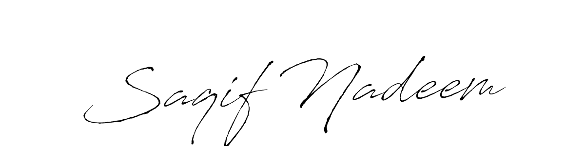 Saqif Nadeem stylish signature style. Best Handwritten Sign (Antro_Vectra) for my name. Handwritten Signature Collection Ideas for my name Saqif Nadeem. Saqif Nadeem signature style 6 images and pictures png