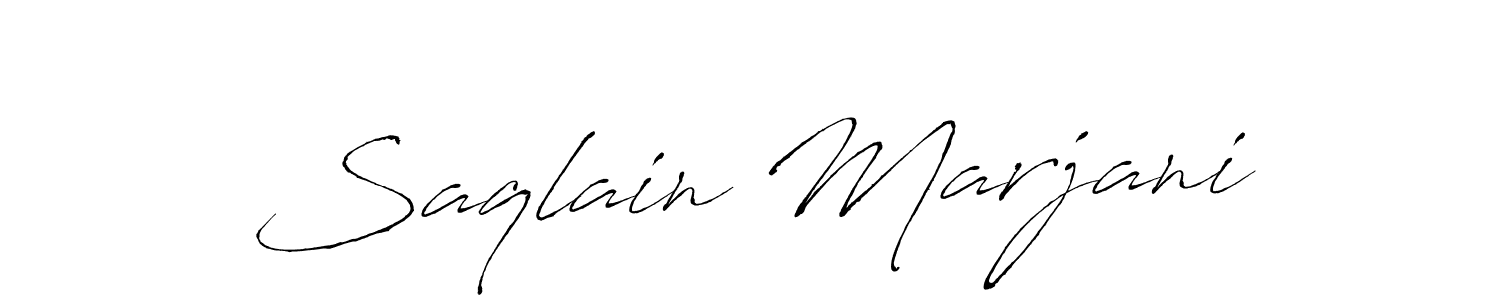 Also we have Saqlain Marjani name is the best signature style. Create professional handwritten signature collection using Antro_Vectra autograph style. Saqlain Marjani signature style 6 images and pictures png