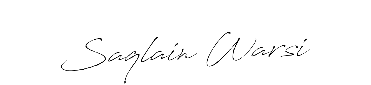 You should practise on your own different ways (Antro_Vectra) to write your name (Saqlain Warsi) in signature. don't let someone else do it for you. Saqlain Warsi signature style 6 images and pictures png