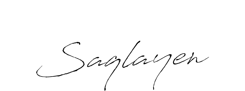 How to make Saqlayen signature? Antro_Vectra is a professional autograph style. Create handwritten signature for Saqlayen name. Saqlayen signature style 6 images and pictures png