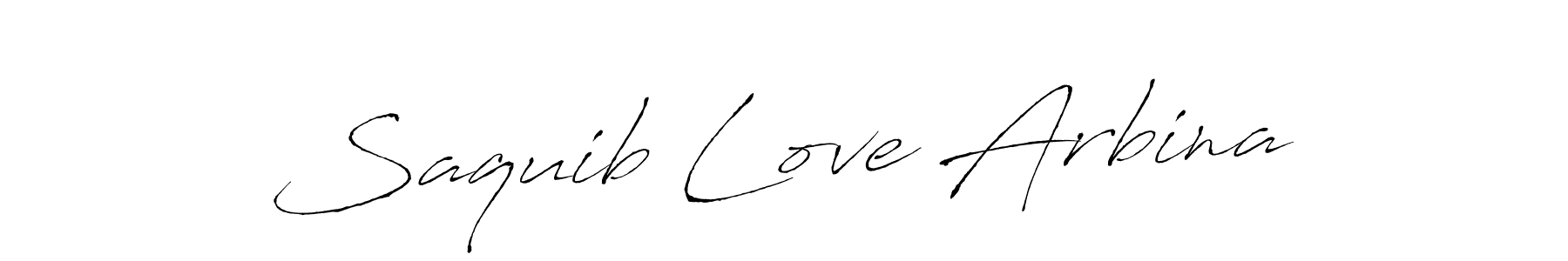 Saquib Love Arbina stylish signature style. Best Handwritten Sign (Antro_Vectra) for my name. Handwritten Signature Collection Ideas for my name Saquib Love Arbina. Saquib Love Arbina signature style 6 images and pictures png