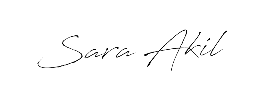 How to make Sara Akil name signature. Use Antro_Vectra style for creating short signs online. This is the latest handwritten sign. Sara Akil signature style 6 images and pictures png