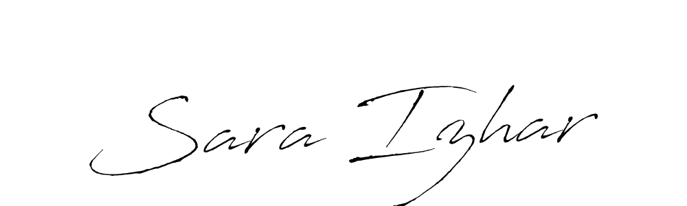 Sara Izhar stylish signature style. Best Handwritten Sign (Antro_Vectra) for my name. Handwritten Signature Collection Ideas for my name Sara Izhar. Sara Izhar signature style 6 images and pictures png