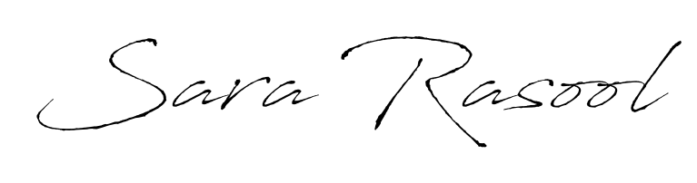 Transform the name Sara Rasool into a signature masterpiece using Antro_Vectra font. Ideal for photographers, artists, and creators looking for watermarks. Sara Rasool signature style 6 images and pictures png