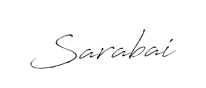 Use a signature maker to create a handwritten signature online. With this signature software, you can design (Antro_Vectra) your own signature for name Sarabai. Sarabai signature style 6 images and pictures png