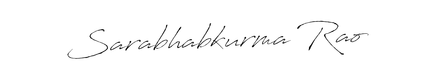 Design your own signature with our free online signature maker. With this signature software, you can create a handwritten (Antro_Vectra) signature for name Sarabhabkurma Rao. Sarabhabkurma Rao signature style 6 images and pictures png