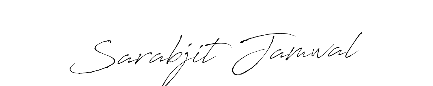 You should practise on your own different ways (Antro_Vectra) to write your name (Sarabjit Jamwal) in signature. don't let someone else do it for you. Sarabjit Jamwal signature style 6 images and pictures png