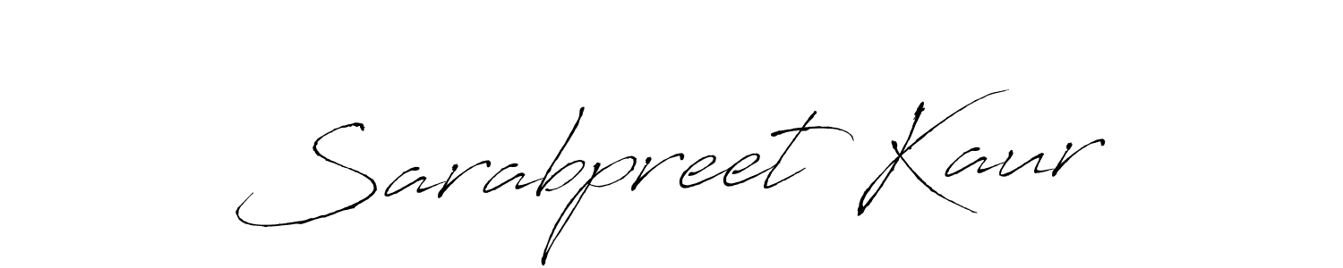 How to make Sarabpreet Kaur signature? Antro_Vectra is a professional autograph style. Create handwritten signature for Sarabpreet Kaur name. Sarabpreet Kaur signature style 6 images and pictures png