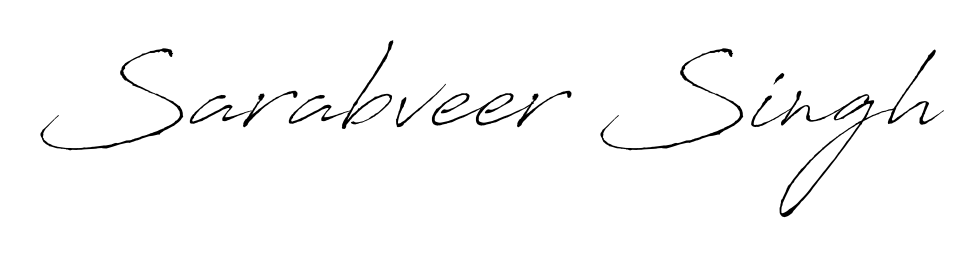 A modern signature idea for name Sarabveer Singh using Antro_Vectra font. Clean strokes and elegant curves make it stand out instantly. Sarabveer Singh signature style 6 images and pictures png