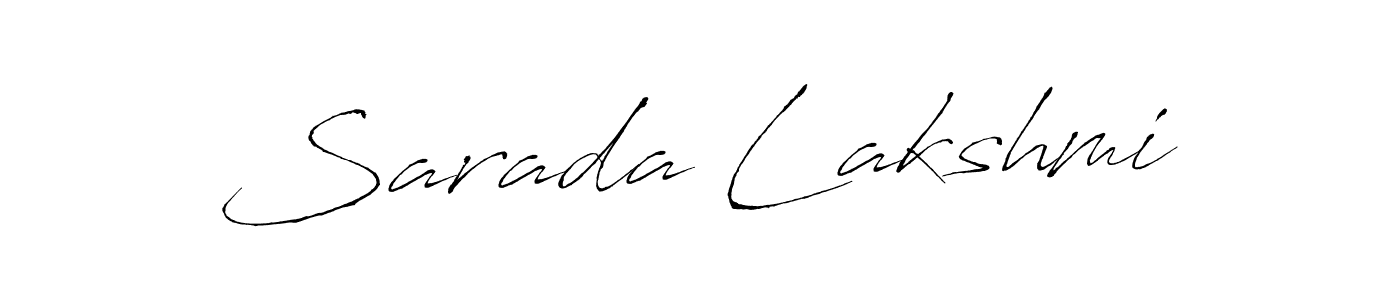 How to make Sarada Lakshmi name signature. Use Antro_Vectra style for creating short signs online. This is the latest handwritten sign. Sarada Lakshmi signature style 6 images and pictures png