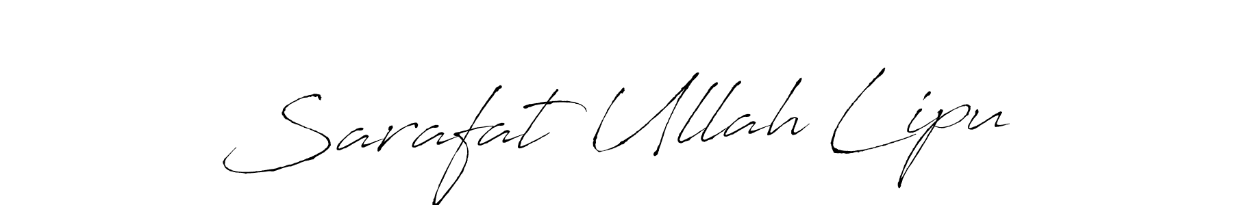 Make a beautiful signature design for name Sarafat Ullah Lipu. With this signature (Antro_Vectra) style, you can create a handwritten signature for free. Sarafat Ullah Lipu signature style 6 images and pictures png