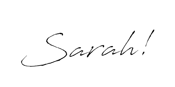 It looks lik you need a new signature style for name Sarah!. Design unique handwritten (Antro_Vectra) signature with our free signature maker in just a few clicks. Sarah! signature style 6 images and pictures png