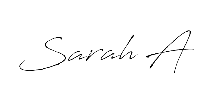 How to make Sarah A name signature. Use Antro_Vectra style for creating short signs online. This is the latest handwritten sign. Sarah A signature style 6 images and pictures png