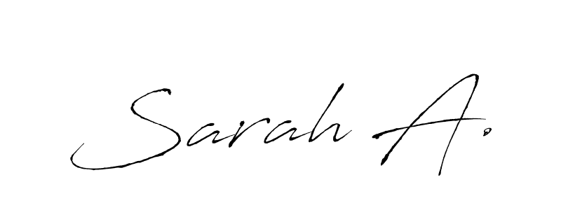 Make a beautiful signature design for name Sarah A.. With this signature (Antro_Vectra) style, you can create a handwritten signature for free. Sarah A. signature style 6 images and pictures png