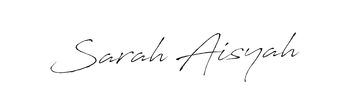 Similarly Antro_Vectra is the best handwritten signature design. Signature creator online .You can use it as an online autograph creator for name Sarah Aisyah. Sarah Aisyah signature style 6 images and pictures png