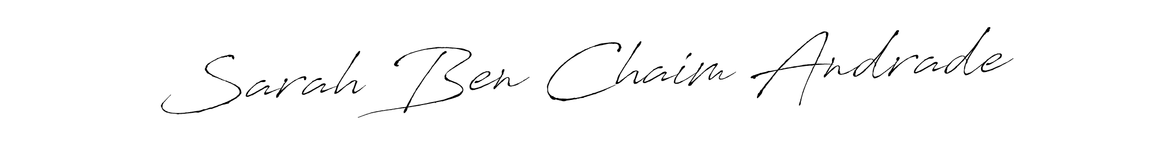Design your own signature with our free online signature maker. With this signature software, you can create a handwritten (Antro_Vectra) signature for name Sarah Ben Chaim Andrade. Sarah Ben Chaim Andrade signature style 6 images and pictures png