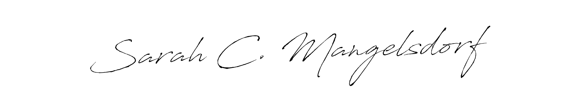 Sarah C. Mangelsdorf stylish signature style. Best Handwritten Sign (Antro_Vectra) for my name. Handwritten Signature Collection Ideas for my name Sarah C. Mangelsdorf. Sarah C. Mangelsdorf signature style 6 images and pictures png