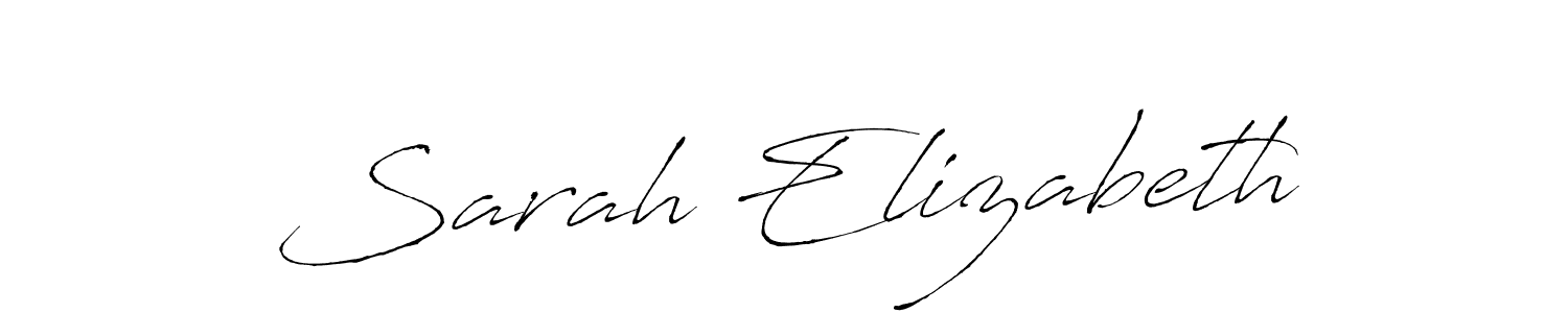 Design your own signature with our free online signature maker. With this signature software, you can create a handwritten (Antro_Vectra) signature for name Sarah Elizabeth. Sarah Elizabeth signature style 6 images and pictures png