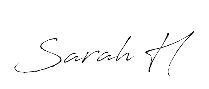 Make a beautiful signature design for name Sarah H. With this signature (Antro_Vectra) style, you can create a handwritten signature for free. Sarah H signature style 6 images and pictures png