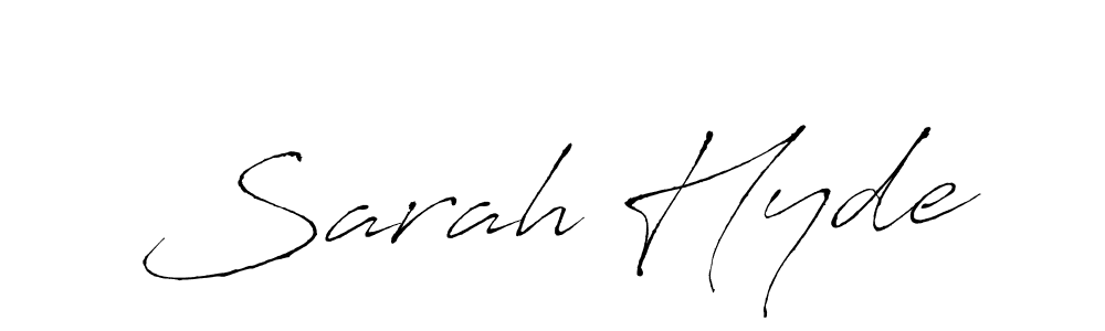 How to make Sarah Hyde name signature. Use Antro_Vectra style for creating short signs online. This is the latest handwritten sign. Sarah Hyde signature style 6 images and pictures png