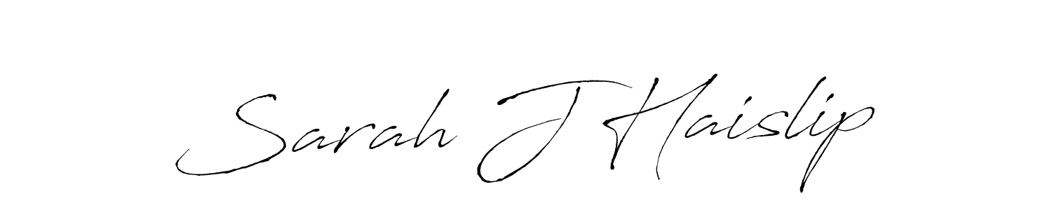 Create a beautiful signature design for name Sarah J Haislip. With this signature (Antro_Vectra) fonts, you can make a handwritten signature for free. Sarah J Haislip signature style 6 images and pictures png