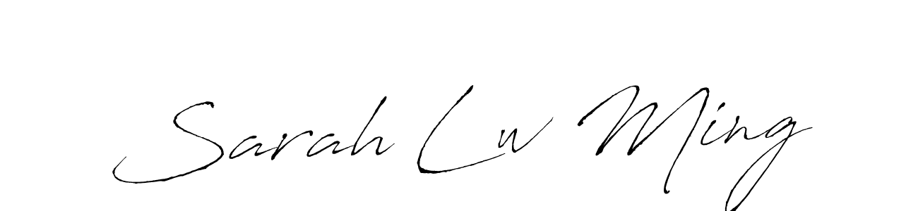 Use a signature maker to create a handwritten signature online. With this signature software, you can design (Antro_Vectra) your own signature for name Sarah Lw Ming. Sarah Lw Ming signature style 6 images and pictures png