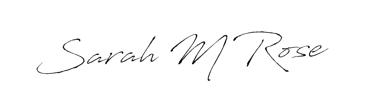 Sarah M Rose stylish signature style. Best Handwritten Sign (Antro_Vectra) for my name. Handwritten Signature Collection Ideas for my name Sarah M Rose. Sarah M Rose signature style 6 images and pictures png