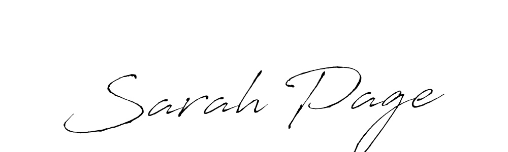 Design your own signature with our free online signature maker. With this signature software, you can create a handwritten (Antro_Vectra) signature for name Sarah Page. Sarah Page signature style 6 images and pictures png