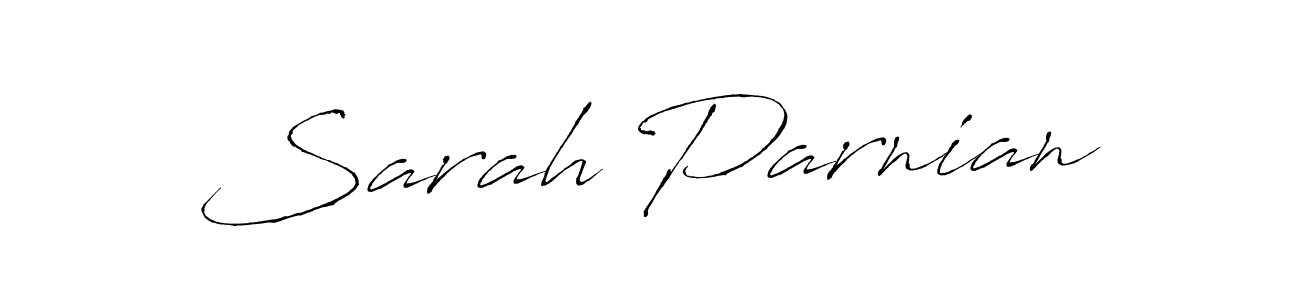 How to make Sarah Parnian name signature. Use Antro_Vectra style for creating short signs online. This is the latest handwritten sign. Sarah Parnian signature style 6 images and pictures png