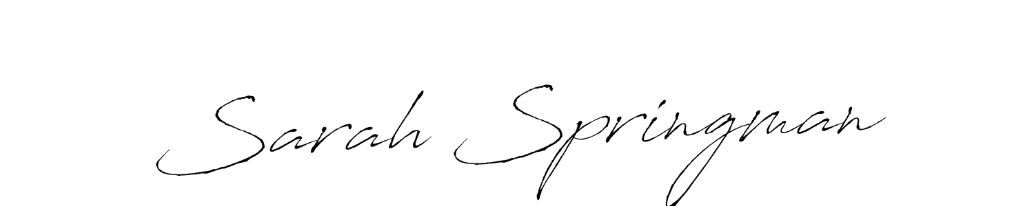 Create a beautiful signature design for name Sarah Springman. With this signature (Antro_Vectra) fonts, you can make a handwritten signature for free. Sarah Springman signature style 6 images and pictures png